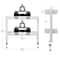 Mind Reader 2-Tier Desk Organizer with Clamp, Accessory Shelf for Office or Gaming, Office, Metal, White